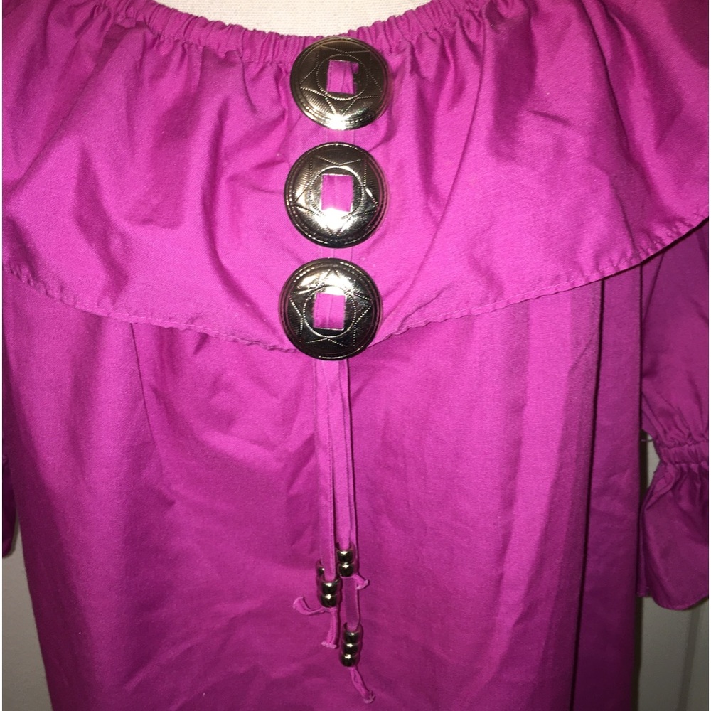 Vintage Malco Modes Ruffle Top View 4